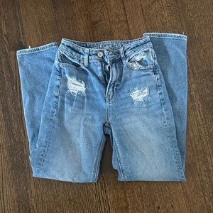 American Eagle Outfitters Women's Distressed Light Blue Jeans
